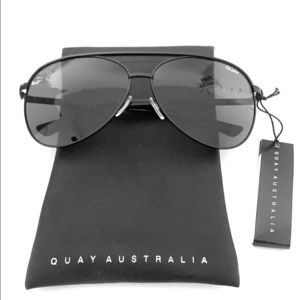Quay Australia black aviator sunglasses